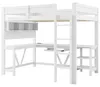 Cama alta de 90 x 200 cm con escritorio, luces LED de 7 Vista previa de la imagen del producto 16