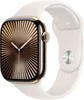 A close-up studio shot of an Apple Watch with a gold titanium casing and a starlight sport band. Anteprima dell’immagine prodotto