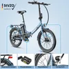 A blue electric bicycle with various components highlighted by blue lines and labels in separate inset images at the bottom. Produktbild-Vorschau