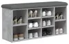 vidaXL Lavice na boty betonová šedá 102x32x50 cm Materiál Náhled obrázku produktu 7