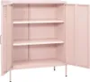 vidaXL Boční skříňka růžová 80x35x101,5 cm ocelová Náhled obrázku produktu 1