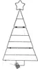 A black metal Christmas tree decoration with lights, on a white background. Produktbild-Vorschau