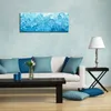 Wallario Premium Leinwandbild Leuchtendes Eis in blau in Produktbild-Vorschau 3