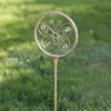 Gartenstecker SCHMETTERLING - Wassersprinkler - Edelstahl - H: 75cm - D: 19cm - silber, grün Produktbild-Vorschau