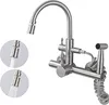 A stainless steel kitchen faucet with a pull-out sprayer, shown against a white background. Produktbild-Vorschau