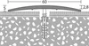 Prinz Übergangsprofil Alu silber gelocht 60 x 1000 mm Produktbild-Vorschau 2
