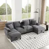 Merax 4-Sitzer U-förmiges Ecksofa, mit Bettkasten, Produktbild-Vorschau 1