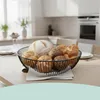 Relaxdays Obstschale Metall, runder Obstkorb, HxD: 8 x 28 Produktbild-Vorschau 3