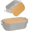 Brotdose / Lunchbox / mit Bambusdeckel und Bügelverschluss Produktbild-Vorschau 1