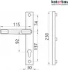 KOTARBAU® Drückerpaar 92mm mit Langem Schild Weiß für Produktbild-Vorschau 3