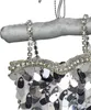 Christbaumschmuck 15cm Kleid mit Pailletten Figur Silber Produktbild-Vorschau 3