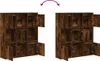 vidaXL Regál na knihy smoke oak 89x24x101,5 cm materiál na Náhľad obrázku produktu 7