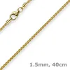 1,5mm Zopfkette Kette Collier aus 750 Gold Gelbgold Produktbild-Vorschau 2