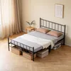 XINZI Kovová postel 140 x 200 cm, rám s lamelovým roštem, Náhled obrázku produktu 8