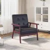 vidaXL Sessel Schwarz Kunstleder Produktbild-Vorschau 2