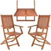 CASARIA® Balkonmöbel Set 2 Personen Holz FSC®-zertifiziert Produktbild-Vorschau 1