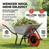 TIREX by xonic® Schubkarre mit Stahlfelge – Verzinkte Wanne Produktbild-Vorschau 4