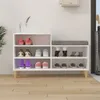 vidaXL Stojan na topánky biely 102x36x60 cm Drevo Materiál Náhľad obrázku produktu 3