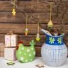 Holz Osterdeko zum Aufhängen Set 11-teilig Bunte Produktbild-Vorschau 2