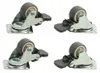 TOMiMET 4x Möbelrollen 20mm Gummi Lenkrolle mit Bremse Produktbild-Vorschau 1