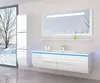 Badmöbel set Weiss 240 cm Hochglanz Badmöbel Set 240 cm Bad Produktbild-Vorschau 3