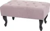 A product shot of a tufted ottoman on a white background. Voir les images du produit