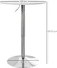 HOMCOM Table de bar ronde table haute cuisine mange-debout Voir les images du produit 5
