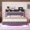 Polsterbett 140x200cm mit USB Steckdose und LED Produktbild-Vorschau 6