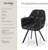tectake® Drehbarer Samt-Armlehnstuhl Lucia gepolstert, mit Produktbild-Vorschau 5