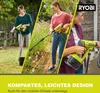 A collage of three women using Ryobi cordless pressure washers in different outdoor settings. Produktbild-Vorschau