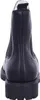The back view of a black Chelsea boot with a thick sole. Produktbild-Vorschau
