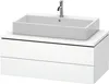 Konsolenunterschrank L-CUBE 400x1020x547mm weiß supermatt Produktbild-Vorschau 3