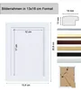 A diagram and samples of picture frames. Produktbild-Vorschau