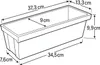 A diagram of a rectangular planter box with dimensions indicated by text and arrows. Produktbild-Vorschau