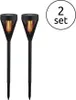 GLOBO 36705-2 Solarleuchte Kunststoff schwarz matt, 6x LED Produktbild-Vorschau 1