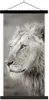 MuchoWow® Textilposter Löwe - Wilde Tiere - Schwarz 40x80 Produktbild-Vorschau 1
