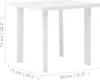 vidaXL Tavolo da giardino bianco 80x75x72 cm in plastica Anteprima dell’immagine prodotto 12
