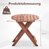 Tavolino COSTWAY con piano a doghe, tavolo da giardino Anteprima dell’immagine prodotto 3
