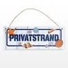 Privatstrand Metallschild mit maritimem Motiv Produktbild-Vorschau 2