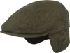 Bullani Flatcap Schiebermütze mit Ohrenklappen 100% Kaschmir in grün