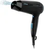 A black Ufesa hair dryer with blue accents, emitting a stream of air. Náhled obrázku produktu
