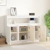 vidaXL Sideboard Weiß 104,5x34x80 cm Massivholz Kiefer Produktbild-Vorschau 3