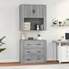 vidaXL Credenza Grigio Sonoma materiale a base di legno Anteprima dell’immagine prodotto 3