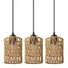 Rattan Pendelleuchte Esstisch 1 Flammig Vintage Hängelampe Produktbild-Vorschau 7
