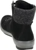 A black boot with a gray wool cuff. Anteprima dell’immagine prodotto