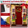 COSTWAY 184cm vianočná figúrka luskáčika XXL, osvetlená Náhľad obrázku produktu 7