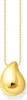 A gold pendant necklace with a teardrop-shaped charm. Anteprima dell’immagine prodotto