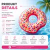 Donut Schwimmring aufblasbar Ø 120 cm – Schwimmreifen für Produktbild-Vorschau 2
