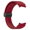 A red watch strap with a black clasp is shown against a white background. Produktbild-Vorschau