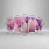 Bild auf Leinwand - Leinwandbild - 5 Teile - Blumen Rosa Produktbild-Vorschau 3